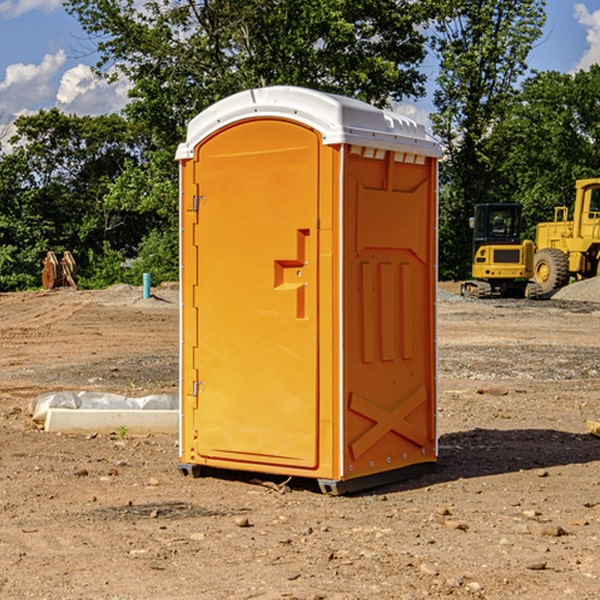 how often are the porta potties cleaned and serviced during a rental period in Wyola MT